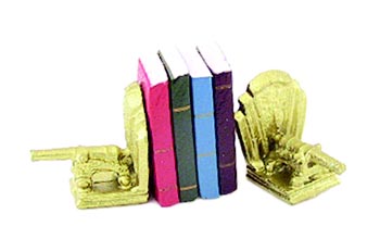 Cannon Bookends with Books