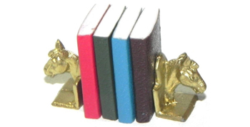 Horse Bookends with Books